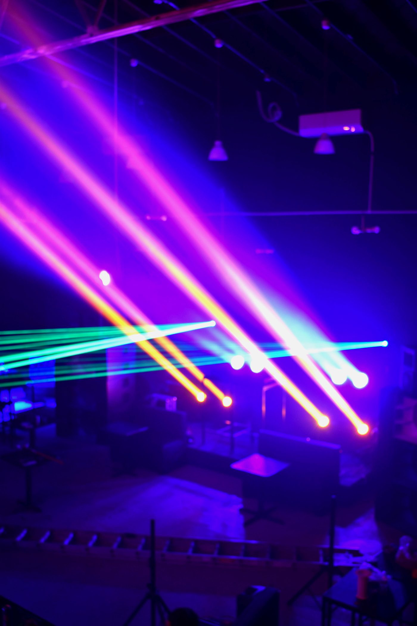 Light show across the venue