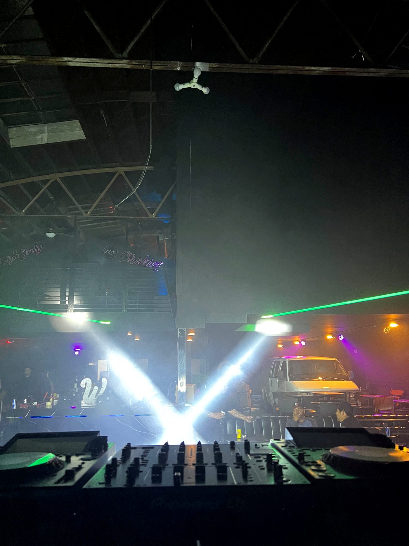 DJ booth point of view